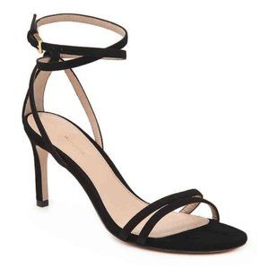 Stuart Weitzman Black Suede Stiletto Sandal Lexie Size 6.5